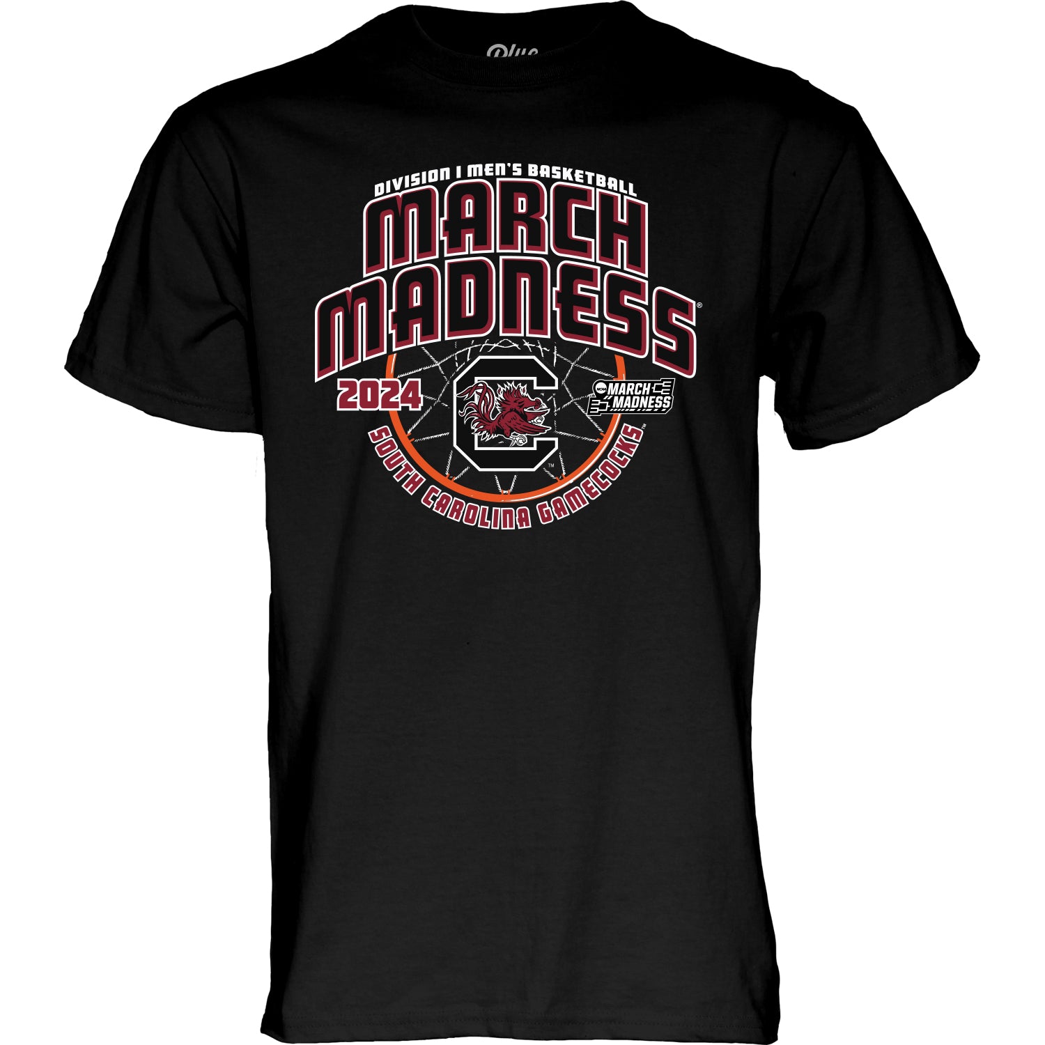 BLACK SOUTH CAROLINA MEN’S GAMECOCKS 2024 MARCH MADNESS TEE