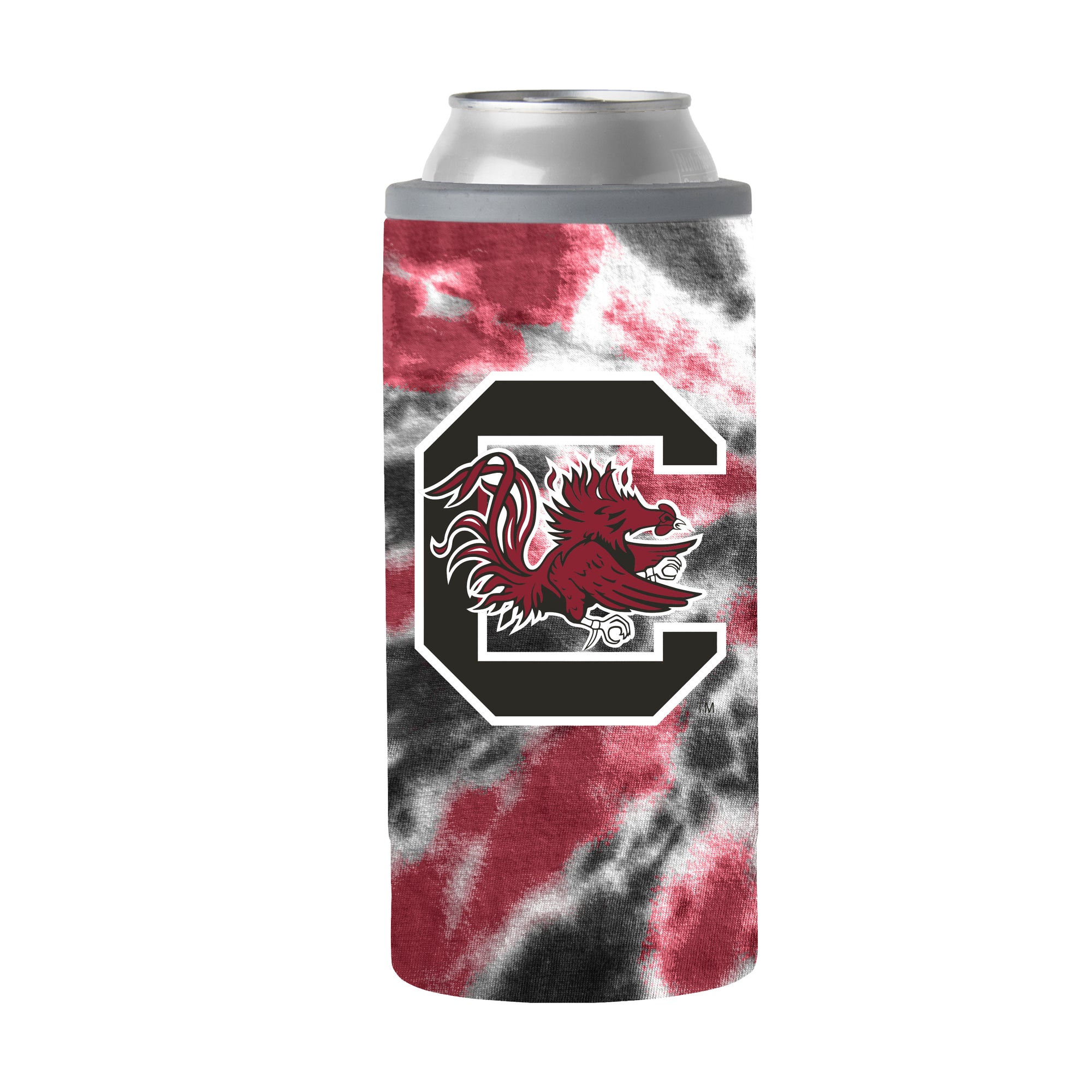 CAROLINA GAMECOCKS 12OZ TIE DYE SLIM CAN COOLIE