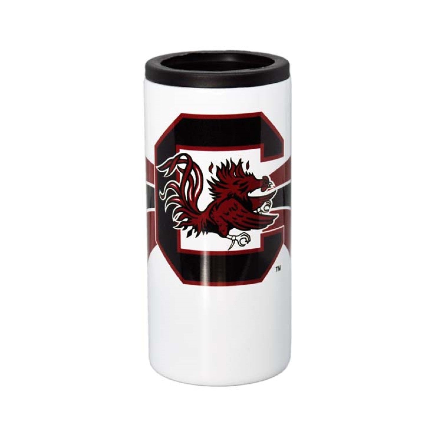SOUTH CAROLINA GAMECOCKS SWIRL SLIM METAL KOOZIE