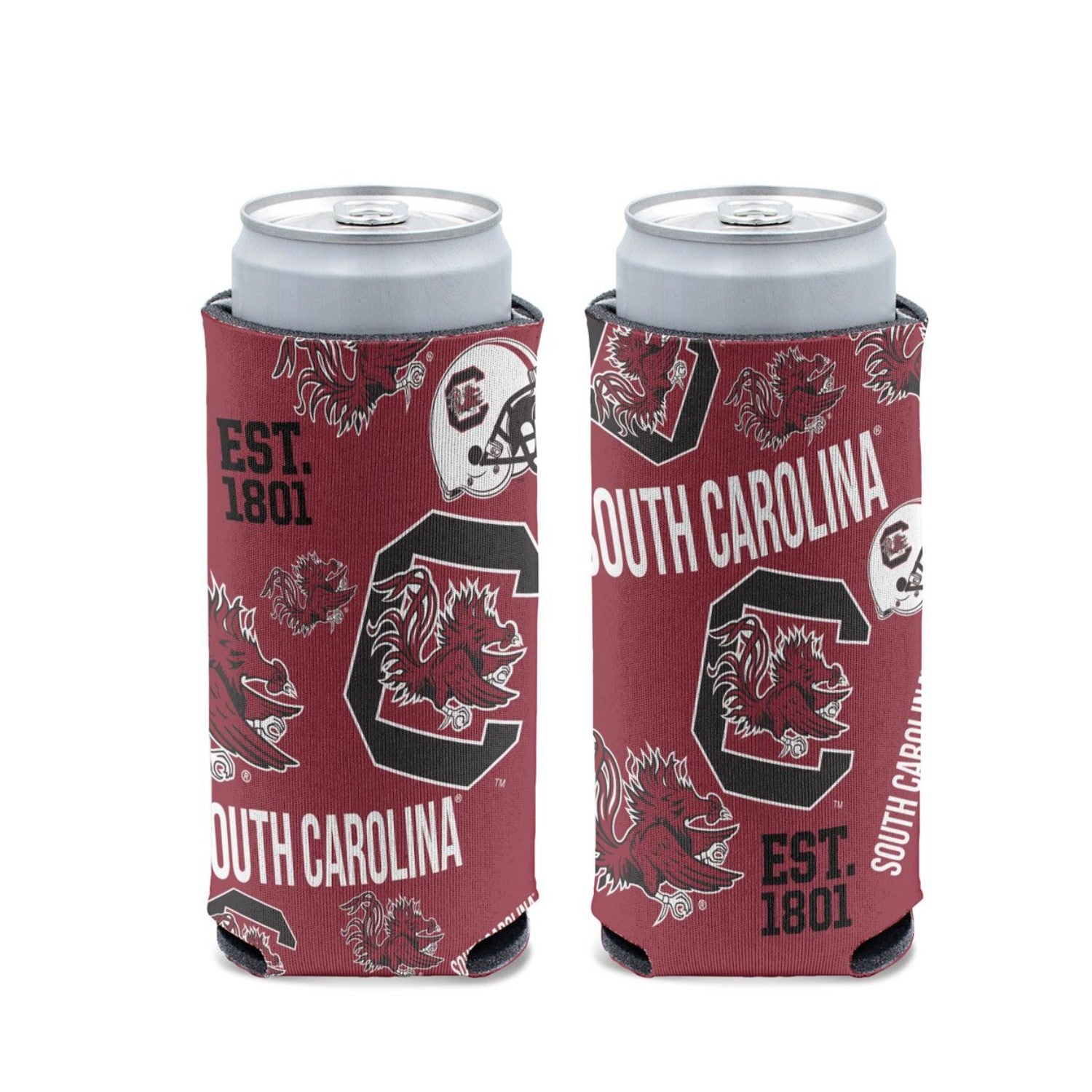 SOUTH CAROLINA GAMECOCKS SCATTERED SLIM CAN COOLIE