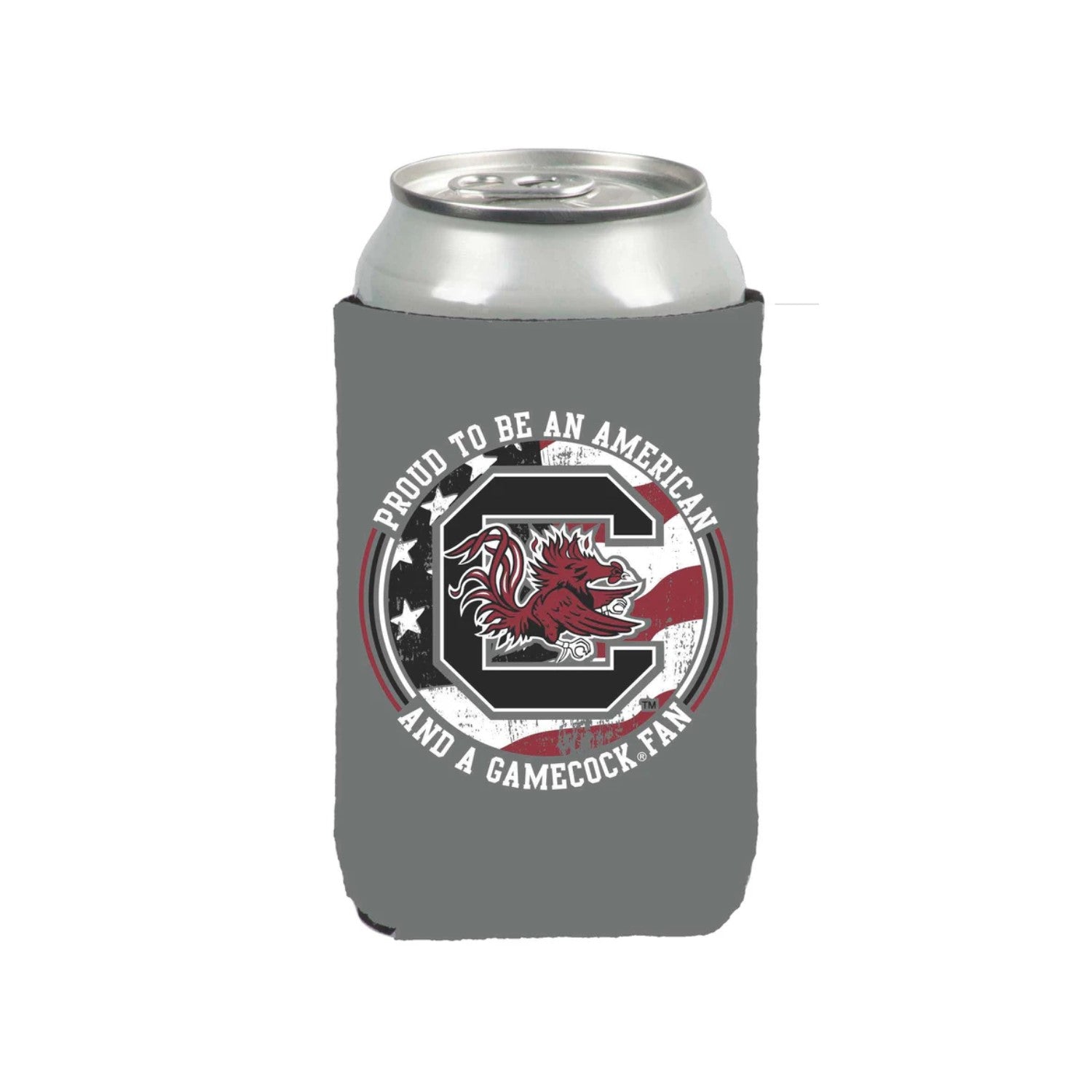 SOUTH CAROLINA GAMECOCKS GRAY AMERICAN CAN KOOZIE