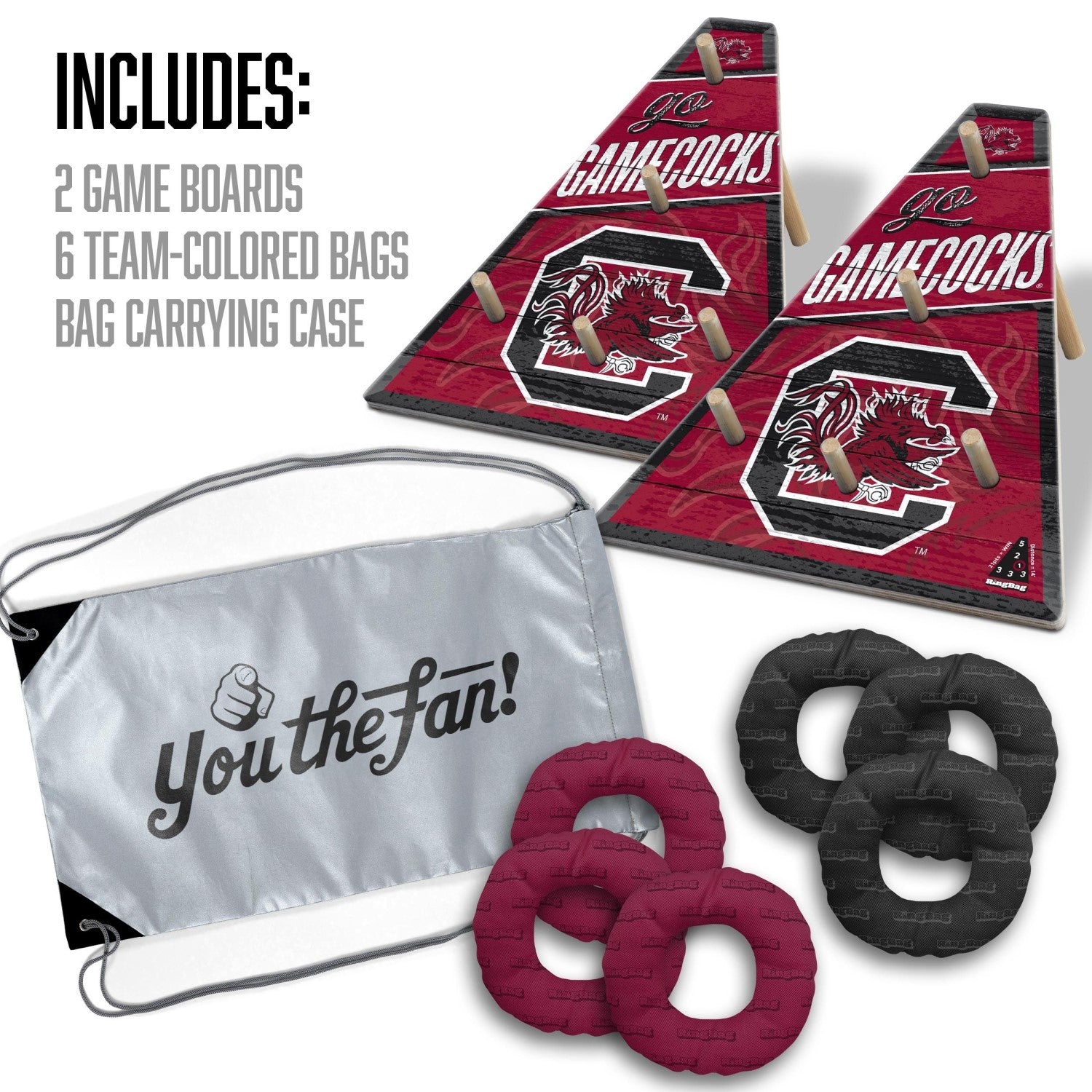 SOUTH CAROLINA GAMECOCKS RING BAG GAME SET