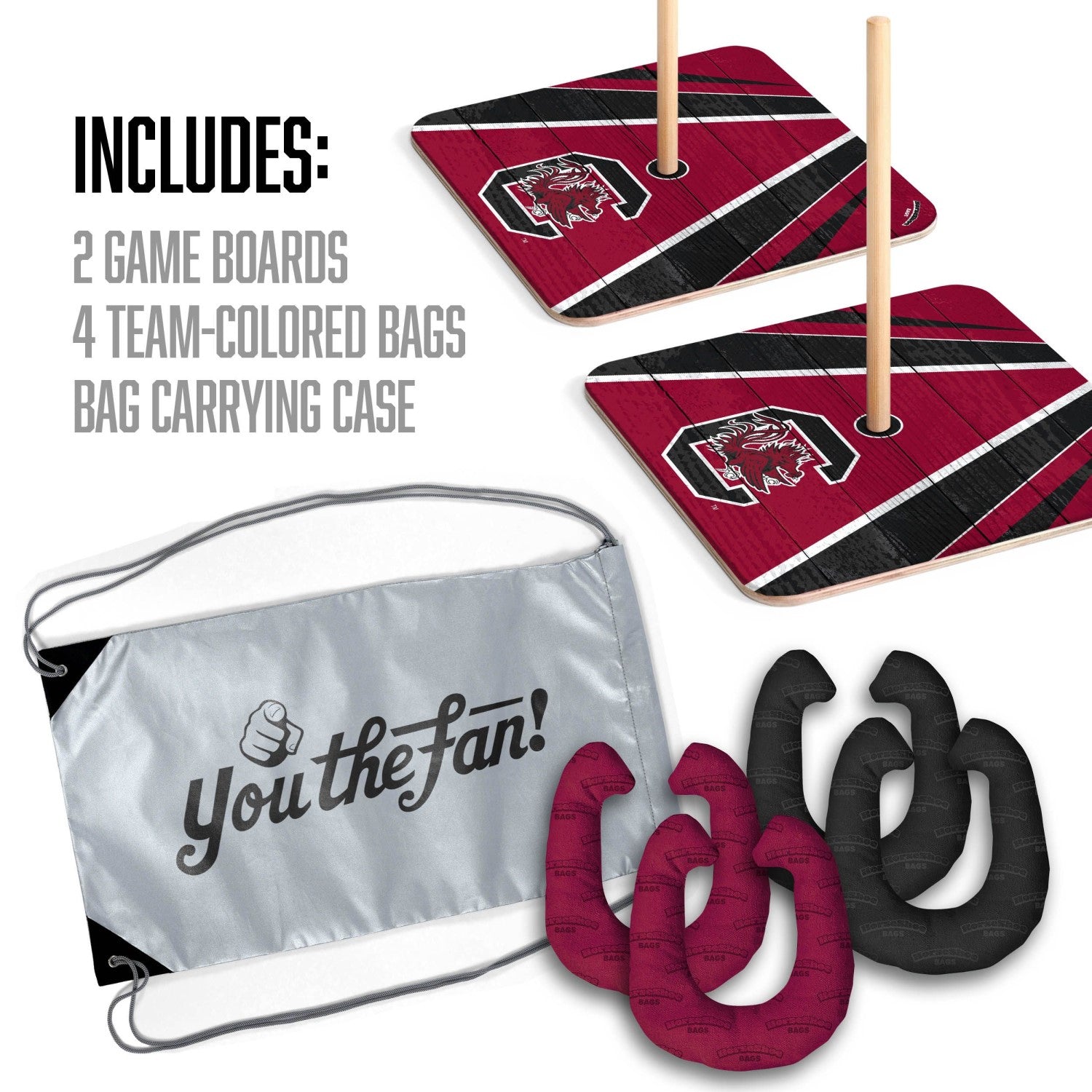 SOUTH CAROLINA GAMECOCKS HORSESHOE BAGS GAME SET