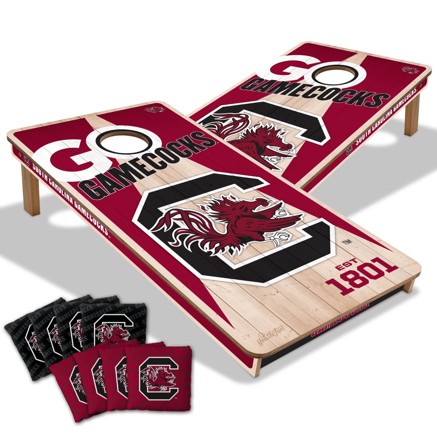 SOUTH CAROLINA GAMECOCKS 2X4 FLOATING CORNHOLE SET