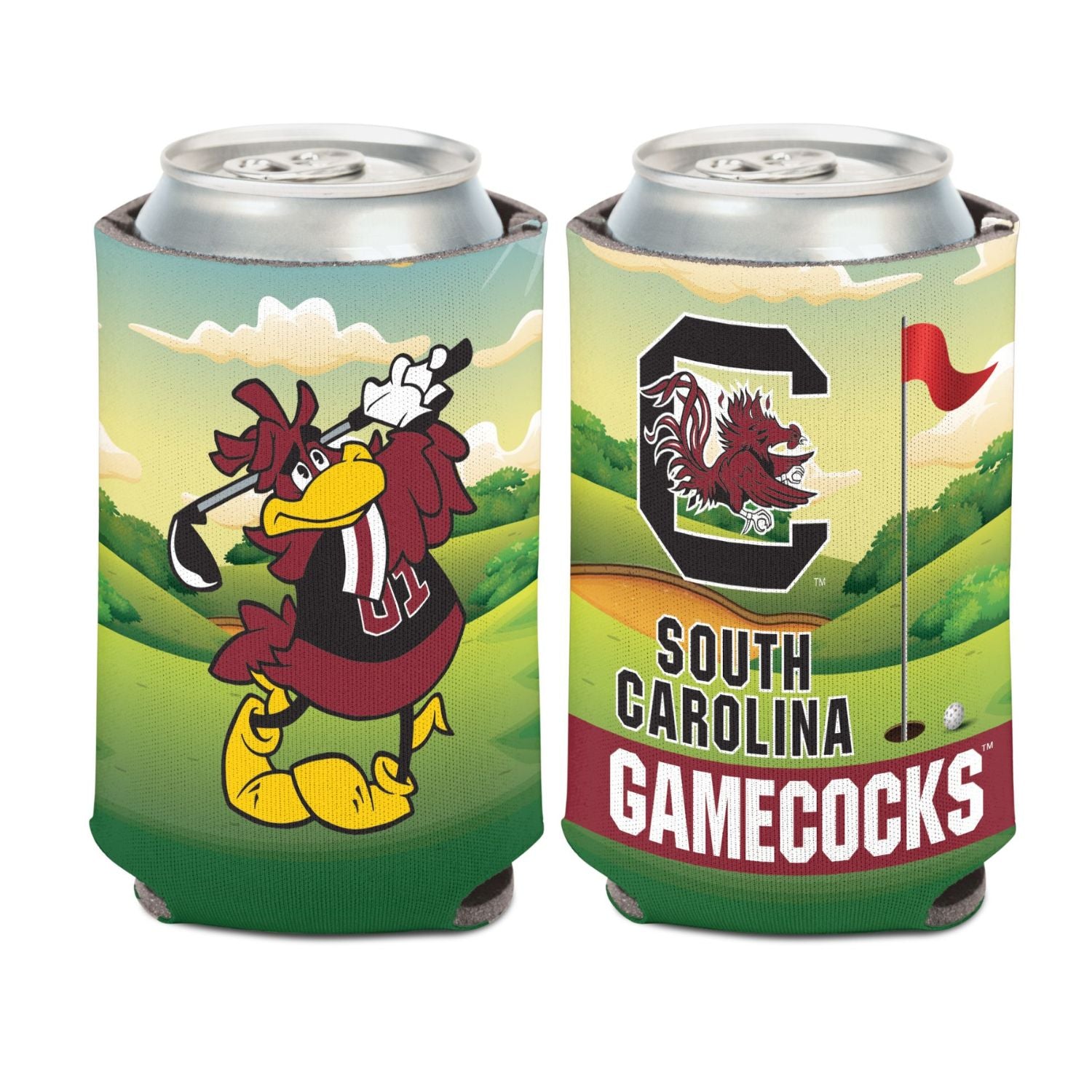 SOUTH CAROLINA GAMECOCKS GOLFING COCKY KOOZIE