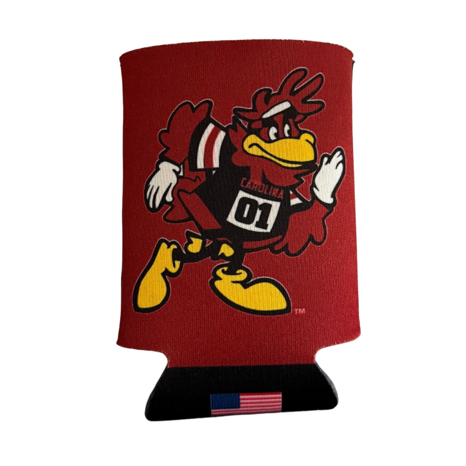 SOUTH CAROLINA GAMECOCKS GARNET/BLACK COCKY TRACK DOUBLESIDED KOOZIE