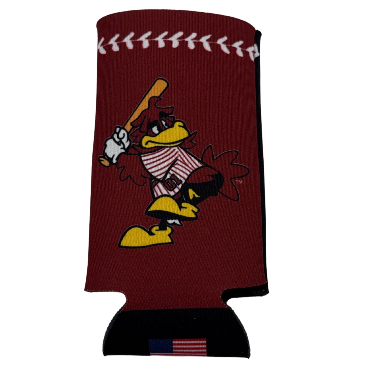 SOUTH CAROLINA GAMECOCKS DOUBLE SIDED COCKY BASEBALL SLIM KOOZIE