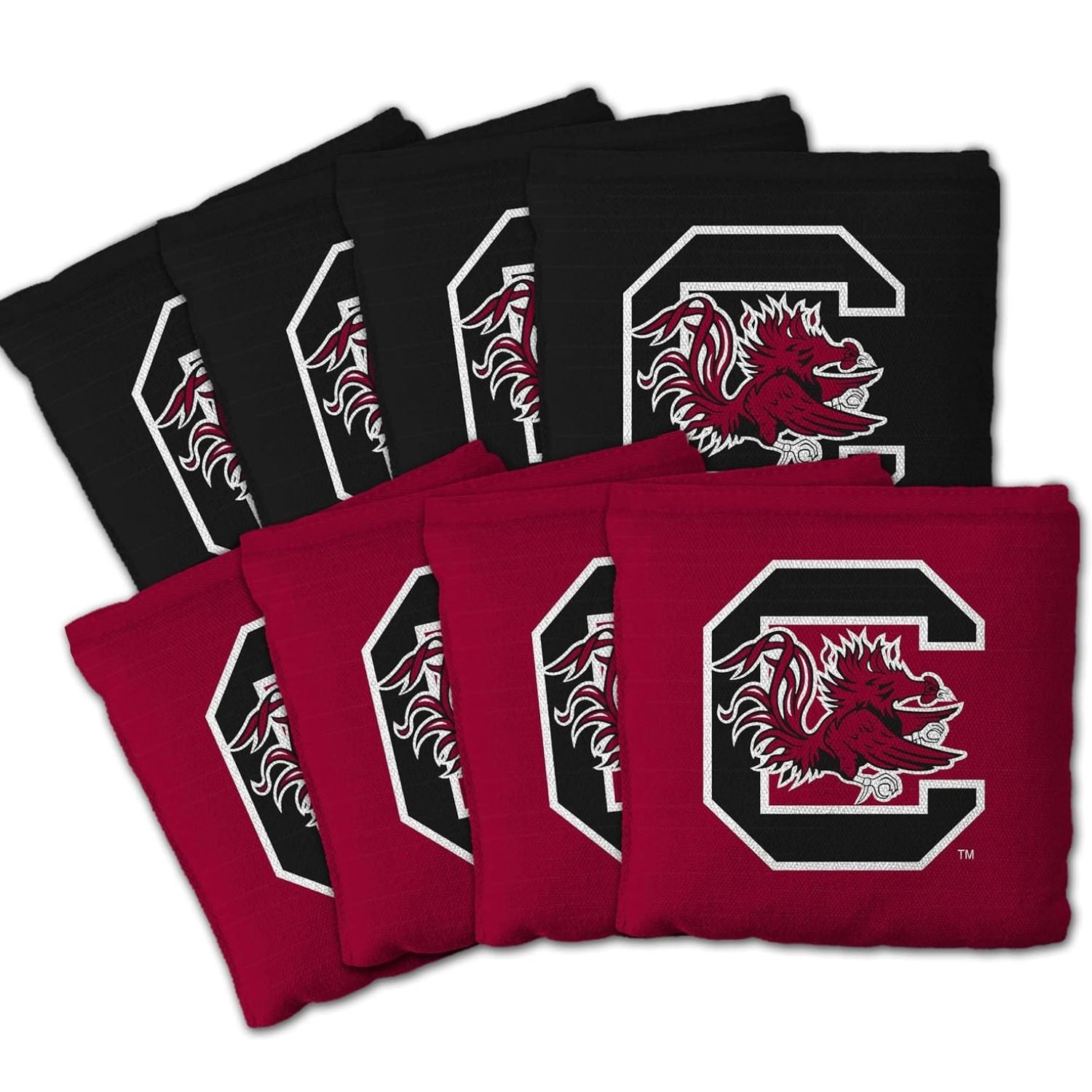 SOUTH CAROLINA GAMECOCKS GARNET/BLACK C BLOCK 8 PACK CORNHOLE BAGS