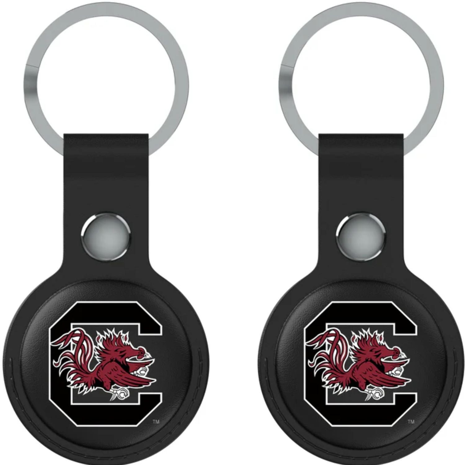 SOUTH CAROLINA GAMECOCKS BLACK C BLOCK 2 PACK AIRTAG HOLDER