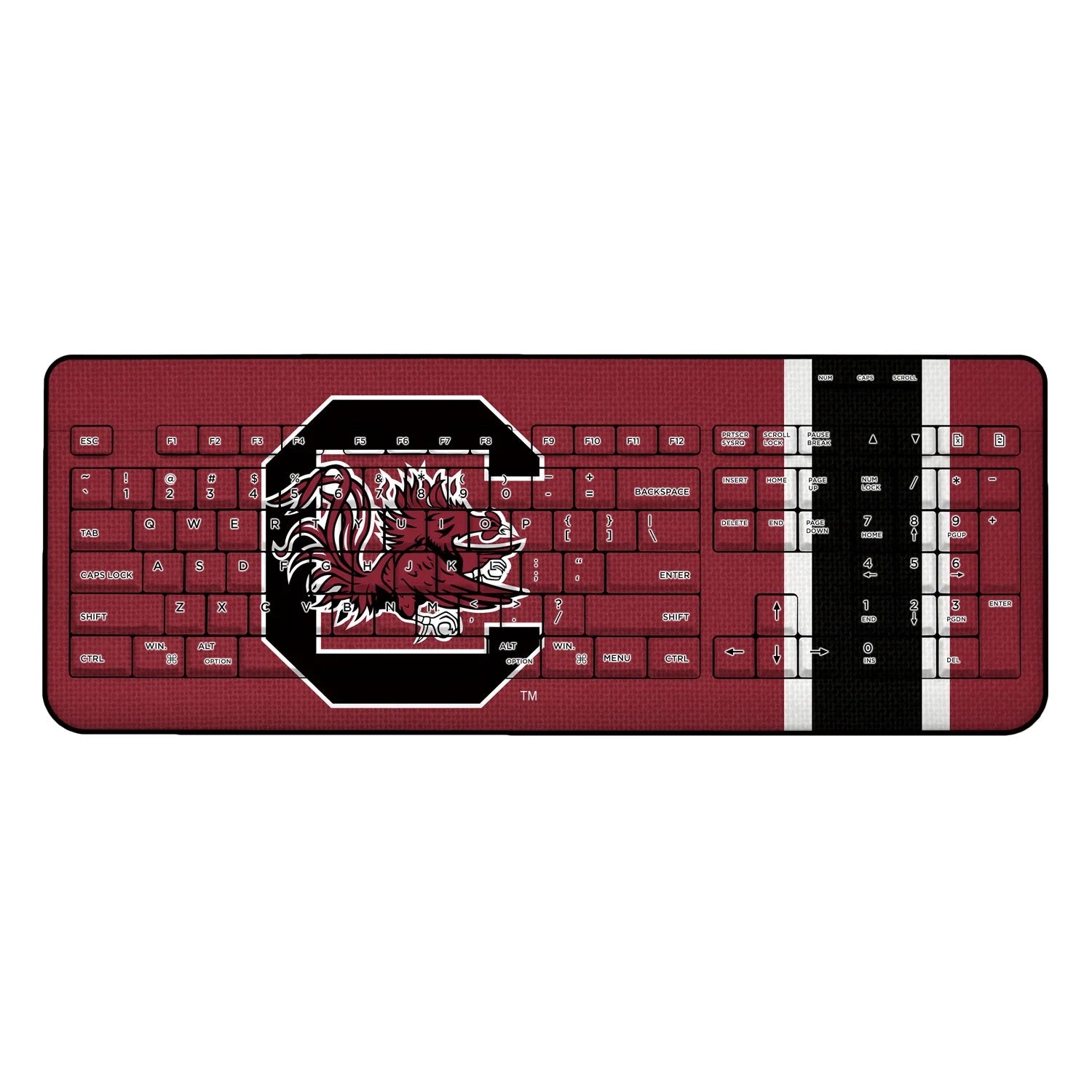 SOUTH CAROLINA GAMECOCKS STRIPE WIRELESS USB KEYBOARD