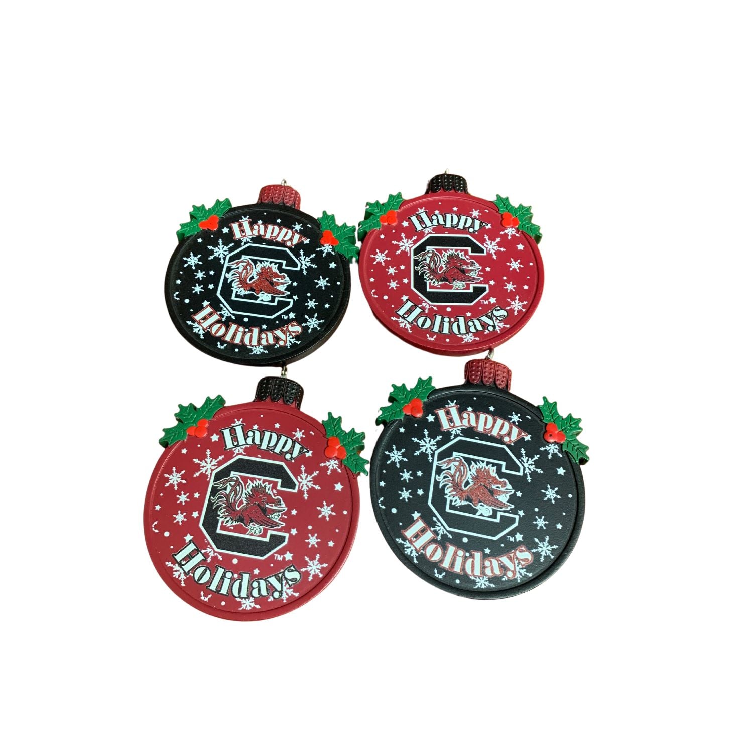 SOUTH CAROLINA GAMECOCKS 4 PACK CHRISTMAS COASTER SET