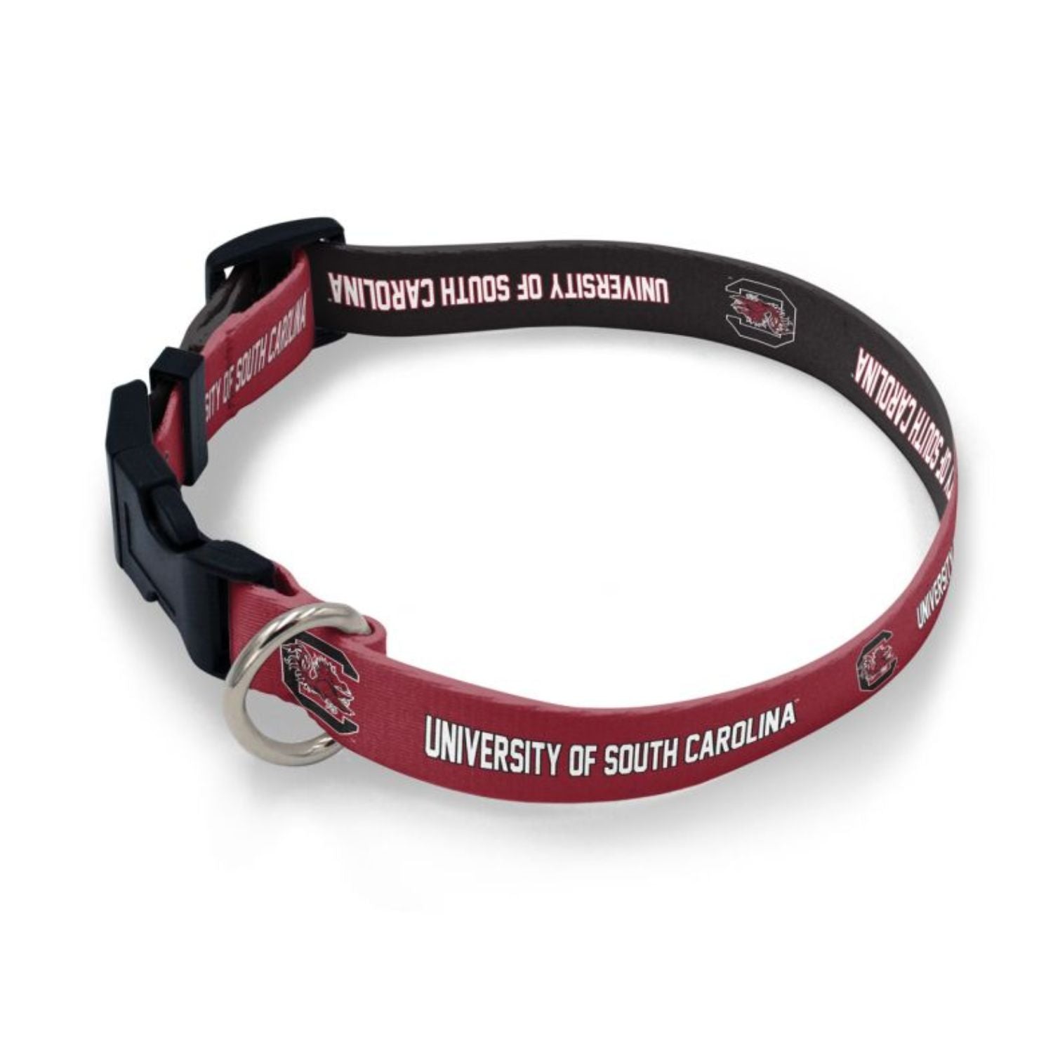 SOUTH CAROLINA GAMECOCKS GARNET AND BLACK PET COLLAR