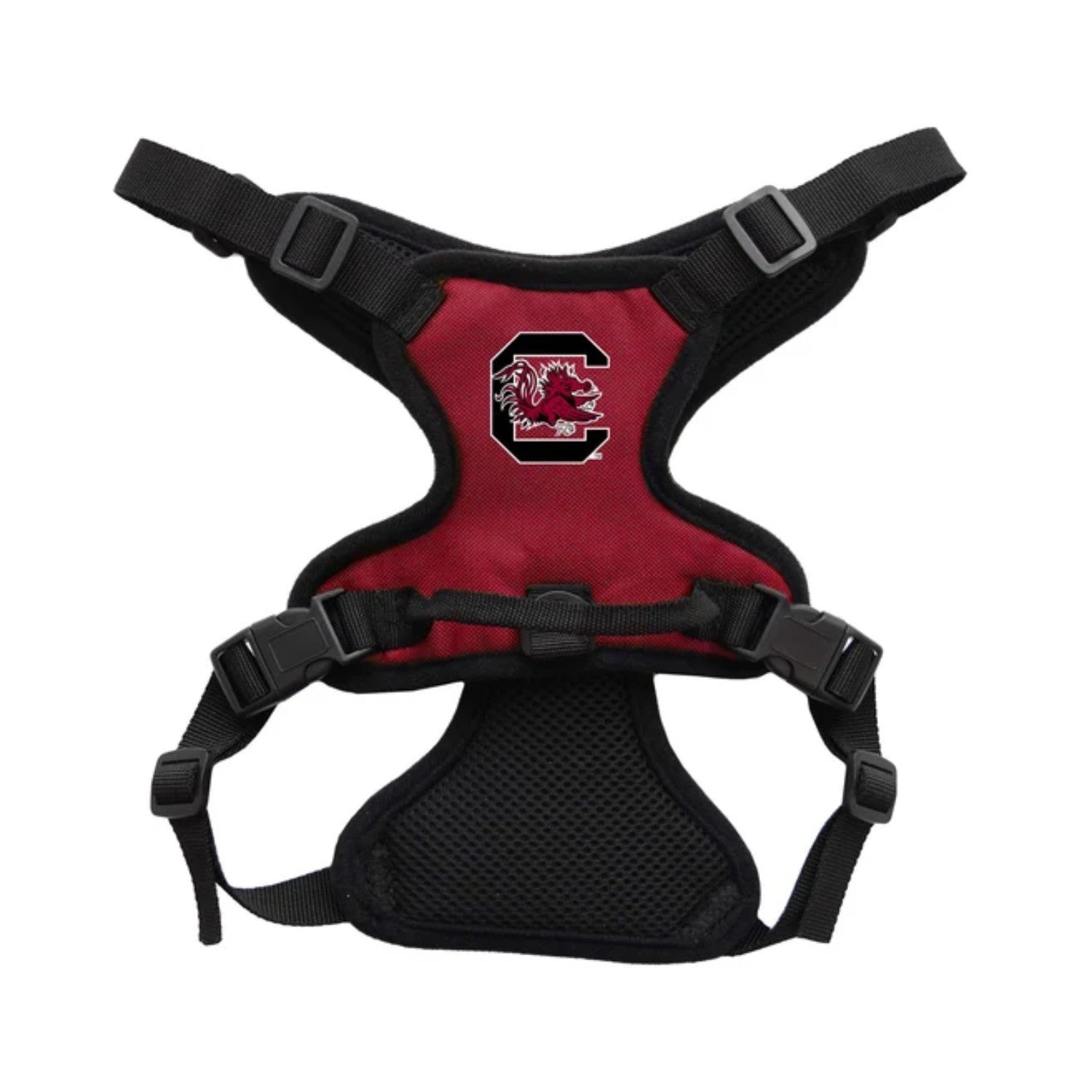 SOUTH CAROLINA GAMECOCKS GARNET BLOCK C PET HARNESS