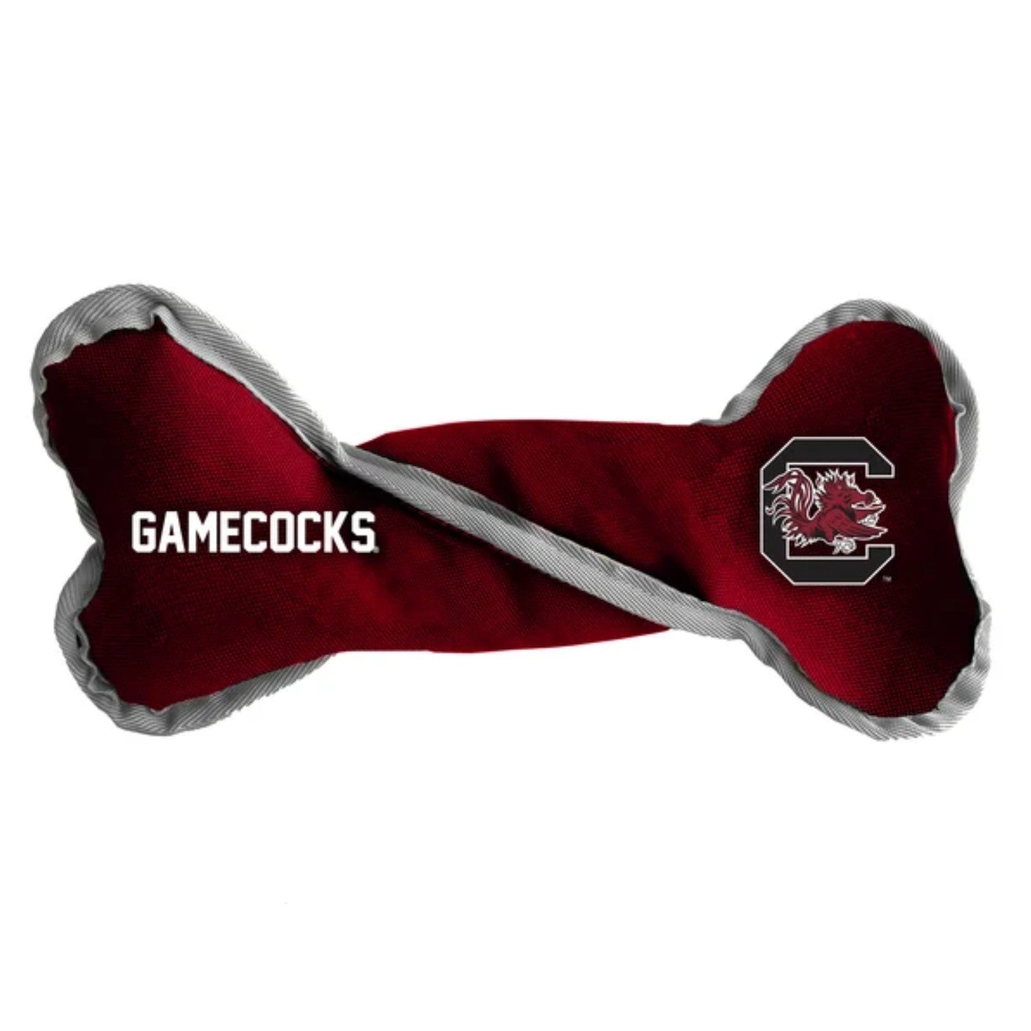 SOUTH CAROLINA GAMECOCKS GARNET BONE DOG TOY