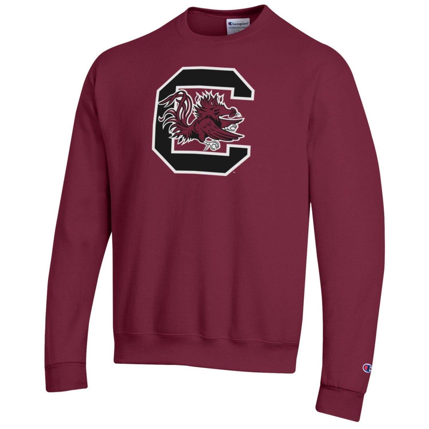 SOUTH CAROLINA GAMECOCKS GARNET BLOCK C CREW