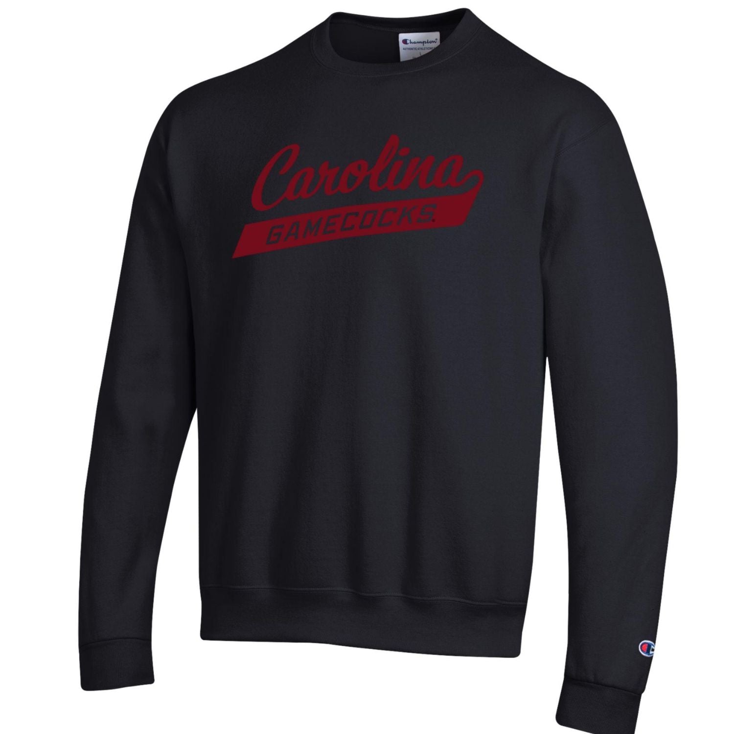 SOUTH CAROLINA GAMECOCKS CHAMPION BLACK CAROLINA CURSIVE CREWNECK