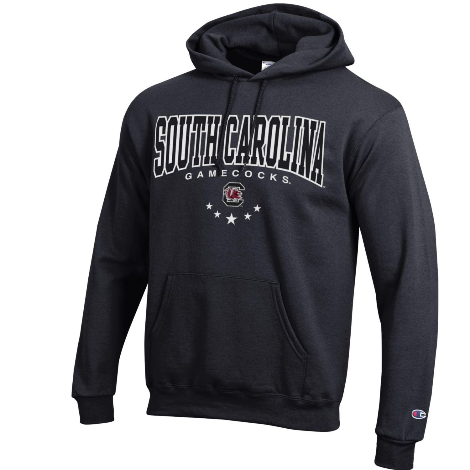 SOUTH CAROLINA GAMECOCKS BLACK EMBROIDERED SOUTH CAROLINA CHAMPION HOOD
