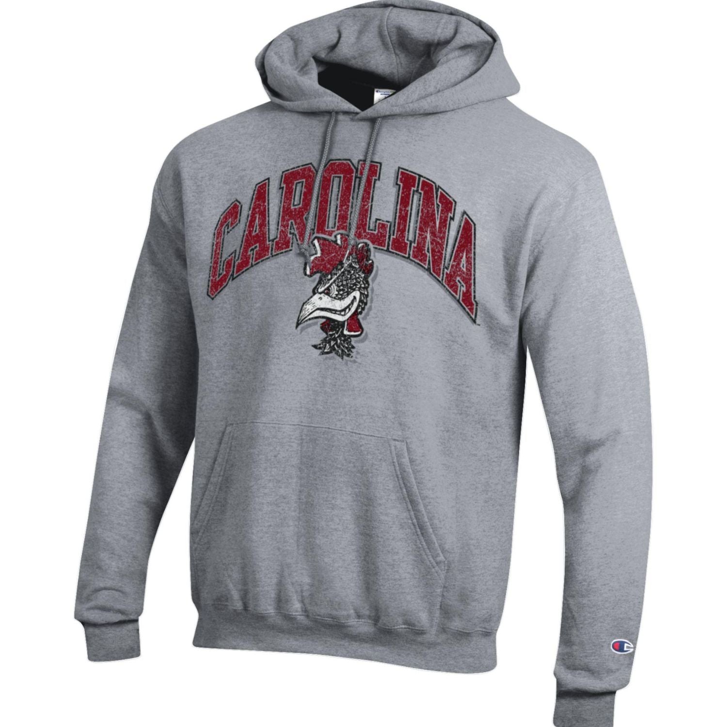 SOUTH CAROLINA GAMECOCKS CHAMPION GRAY VAULT ROOSTER CAROLINA HOOD