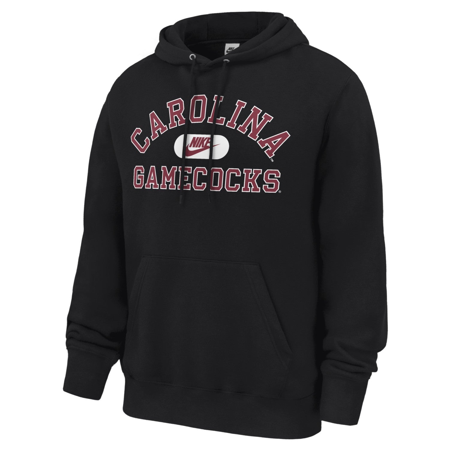 SOUTH CAROLINA GAMECOCKS BLACK ARCH CAROLINA NIKE CLUB FLEECE HOOD