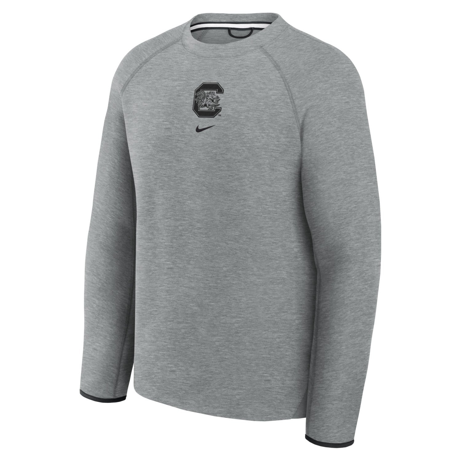 SOUTH CAROLINA GAMECOCKS GRAY BLOCK C NIKE TECH FLEECE CREW