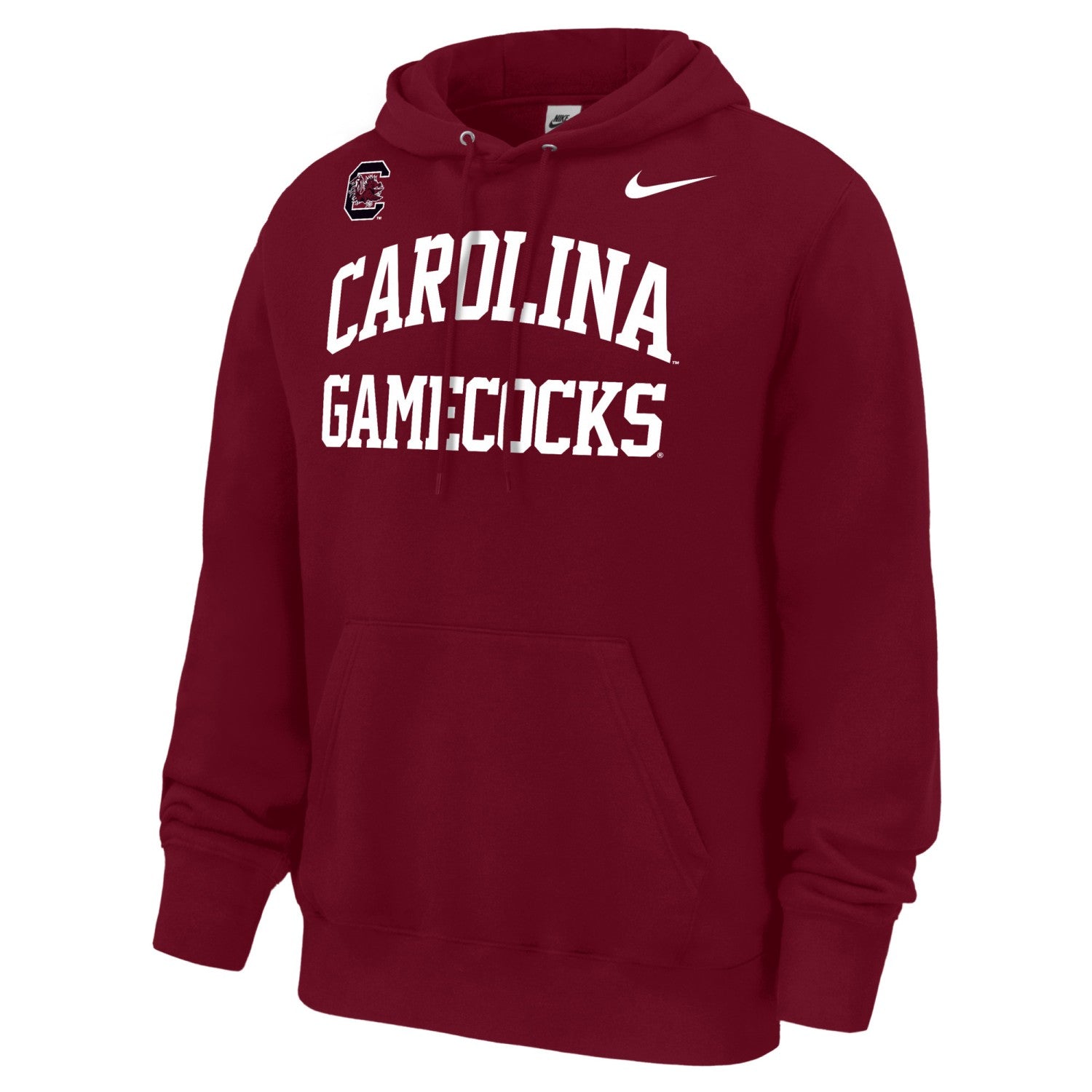 SOUTH CAROLINA GAMECOCKS GARNET ARCH CAROLINA GAMECOCKS NIKE CLUB FLEECE HOOD