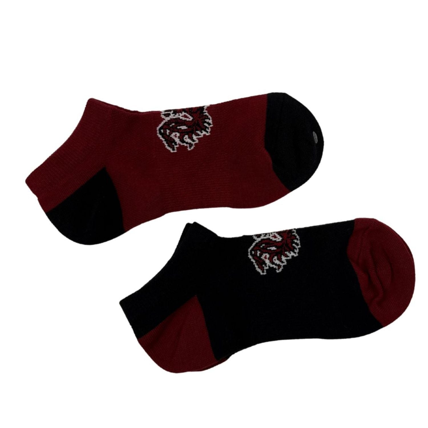 SOUTH CAROLINA GAMECOCKS GARNET/BLACK MEDIUM 2 PACK GAMECOCK SOCKS