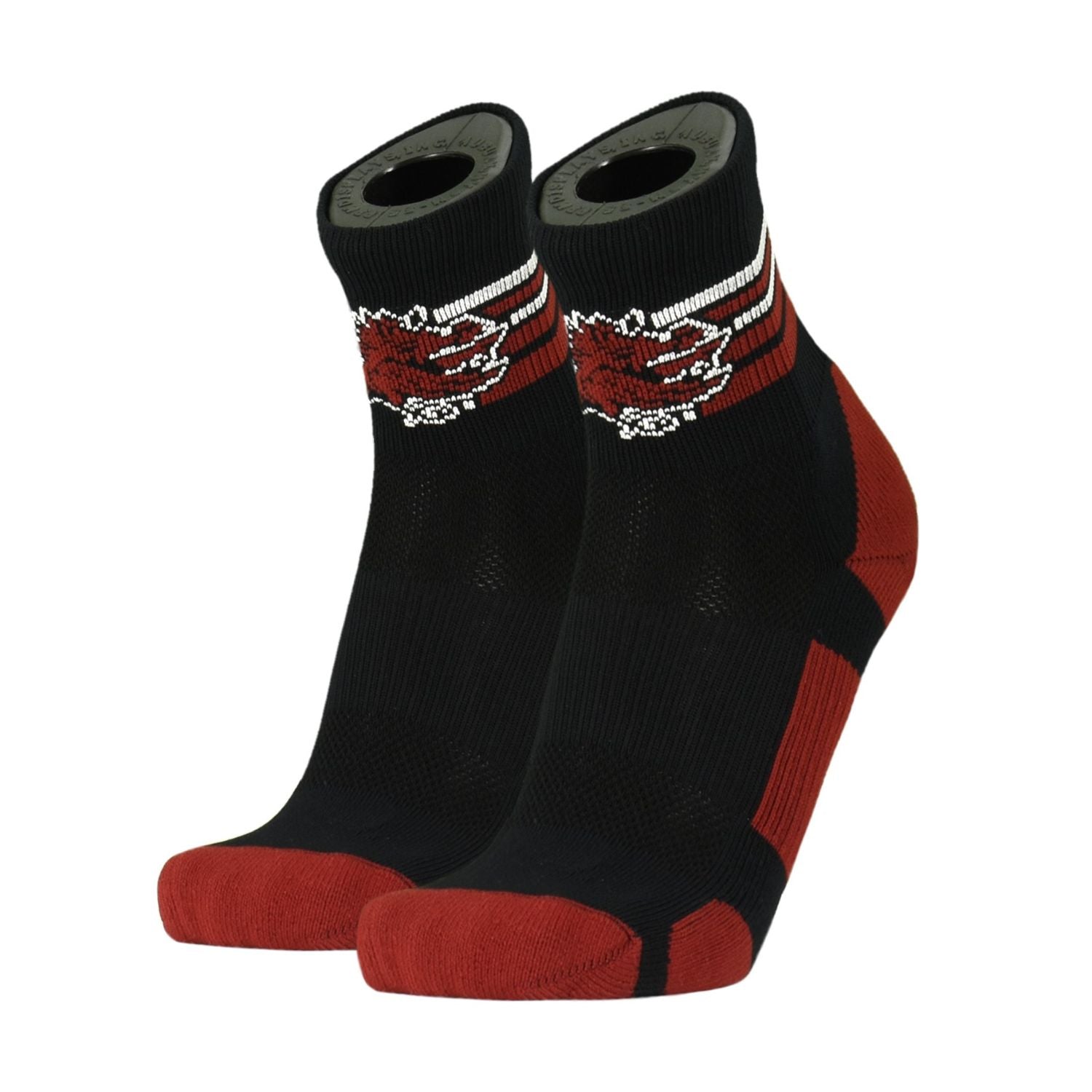 SOUTH CAROLINA GAMECOCKS MEDIUM BLACK WITH GAMECOCK 1/4 SOCKS
