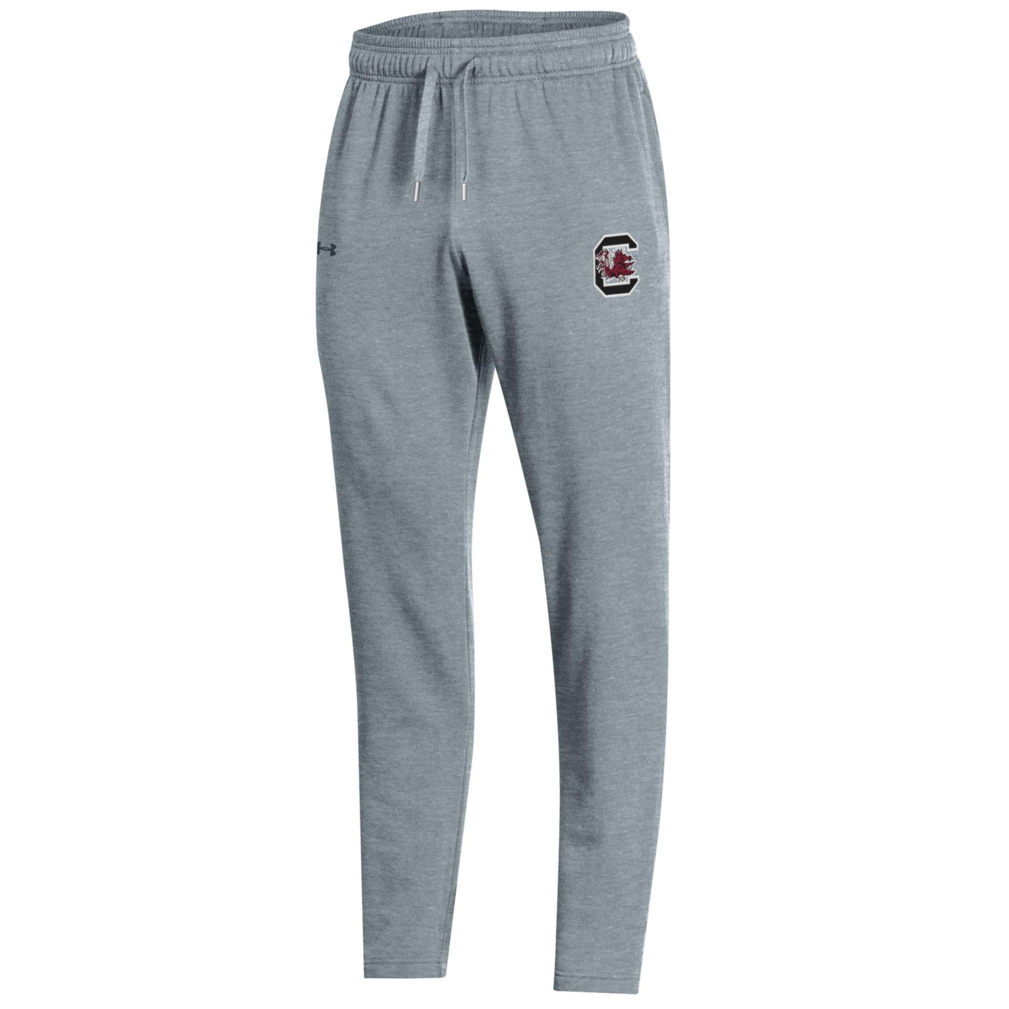 SOUTH CAROLINA GAMECOCKS GRAY OPEN BOTTOM UA SWEAT PANT