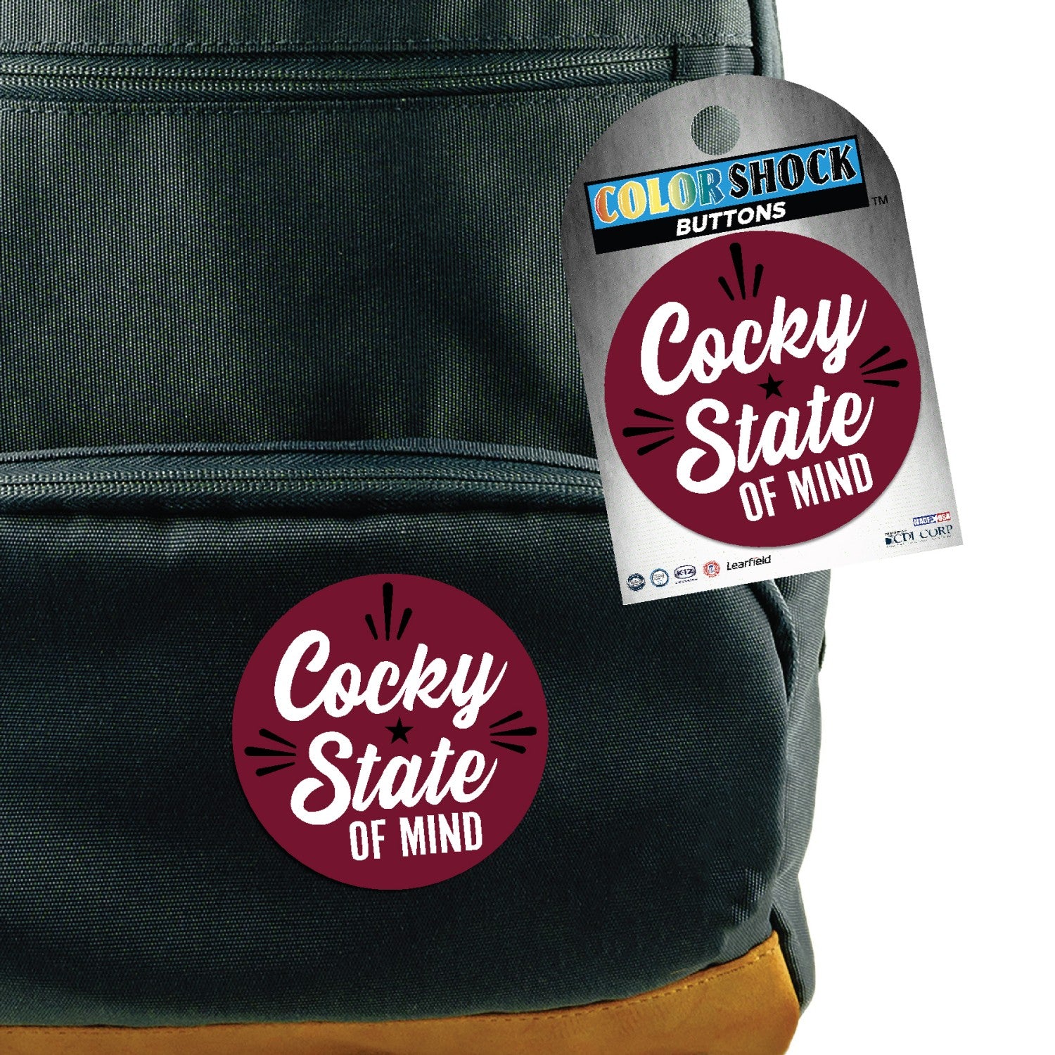 SOUTH CAROLINA GAMECOCKS 3" COCKY STATE OF MIND BUTTON