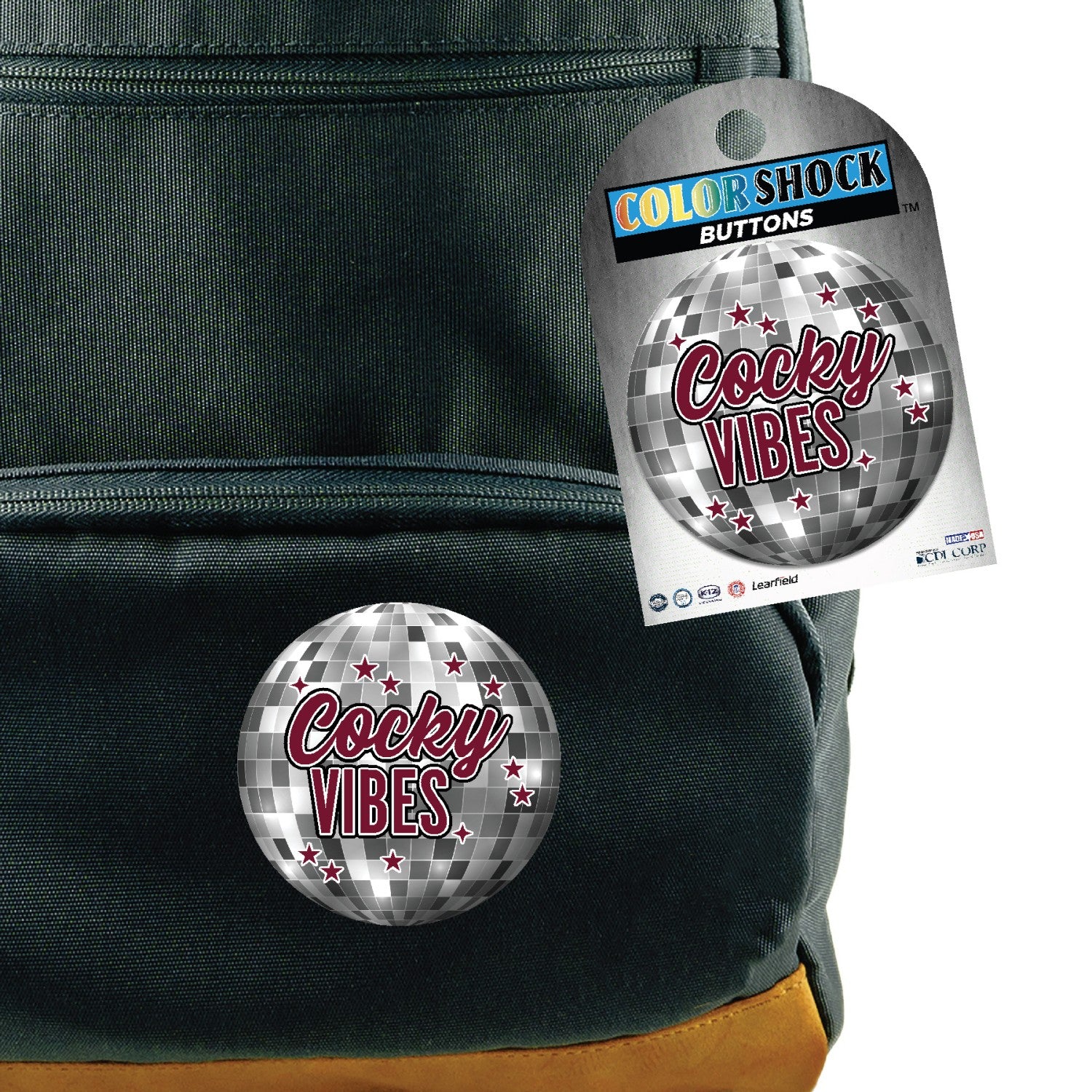 SOUTH CAROLINA GAMECOCKS 3" COCKY VIBES BUTTON