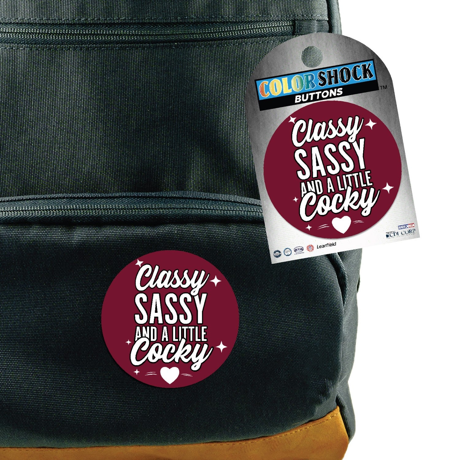 SOUTH CAROLINA GAMECOCKS 3" CLASSY SASSY AND A LITTLE COCKY BUTTON