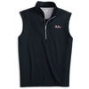 SOUTH CAROLINA GAMECOCKS BLACK SCRIPT 1/4 ZIP VEST BY JOHNNIE-O