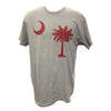 GRAY PALMETTO TREE AND MOON T-SHIRT