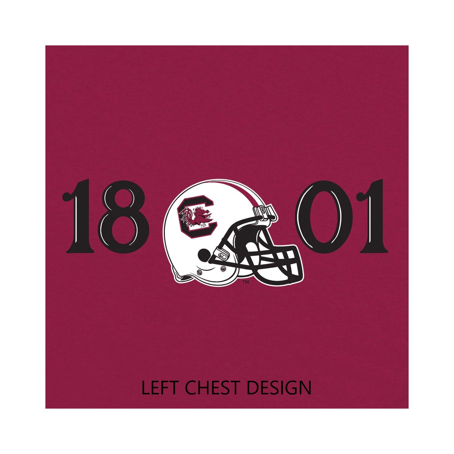 GARNET SOUTH CAROLINA 1801 DISTRESSED SIGN T-SHIRT