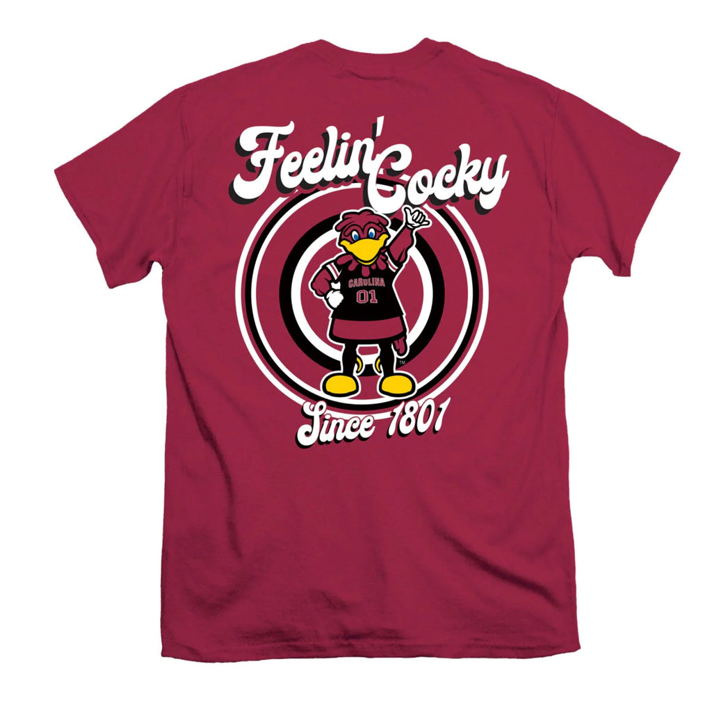 GARNET SOUTH CAROLINA FEELIN' COCKY T-SHIRT - Gamecock Traditions