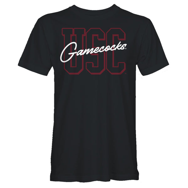 South Carolina Gamecocks Retro Cursive Black Sweatshirt - Officially Licensed College Apparel