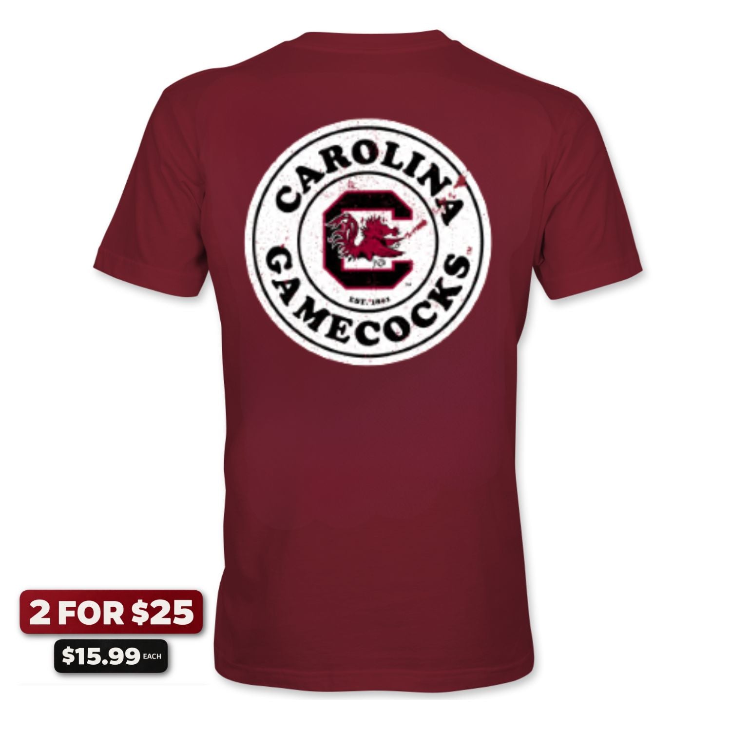 SOUTH CAROLINA GAMECOCKS GARNET CIRCLE TEE