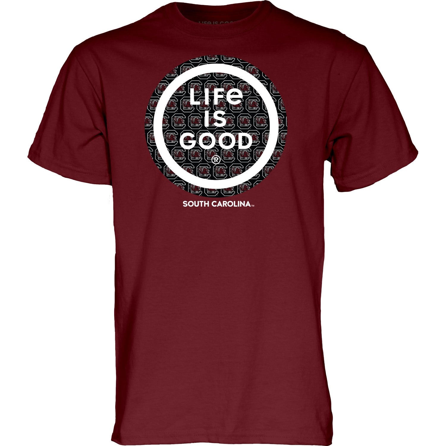 GARNET LIFE IS GOOD BLOCK C CIRCLE TEE