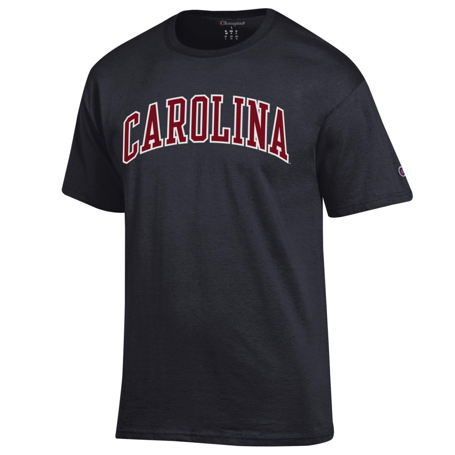 BLACK ARCH CAROLINA CHAMPION T-SHIRT