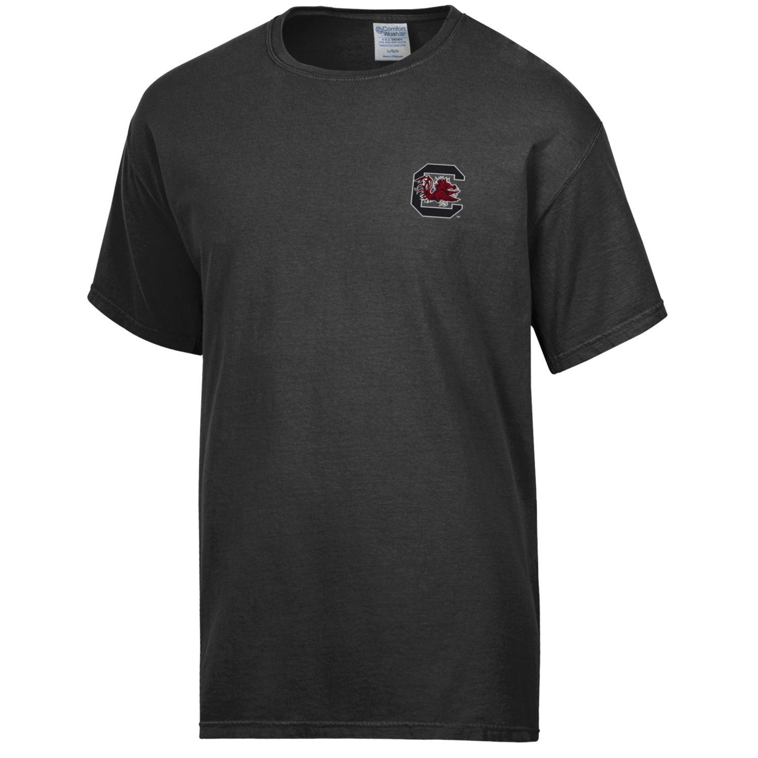 SOUTH CAROLINA FOREVER TO THEE BLACK COMFORT WASH T-SHIRT