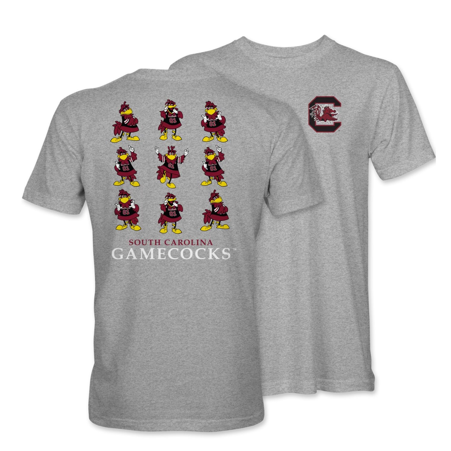 SOUTH CAROLINA GAMECOCKS MULTI COCKY T-SHIRT