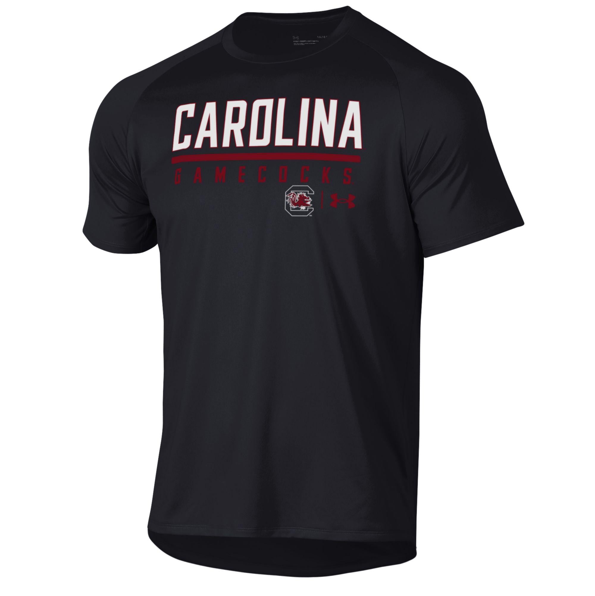 SOUTH CAROLINA GAMECOCKS BLACK CAROLINA GAMECOCKS WITH BLOCK C UA TEE