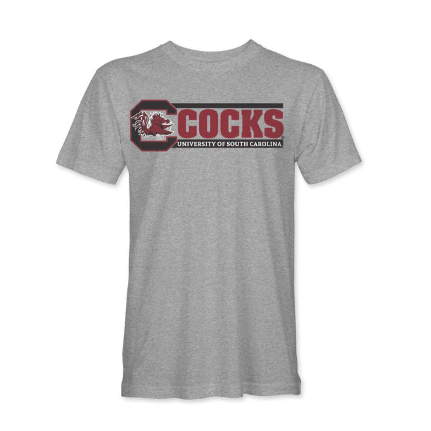 SOUTH CAROLINA GAMECOCKS GRAY COCKS DOUBLE BAR TEE