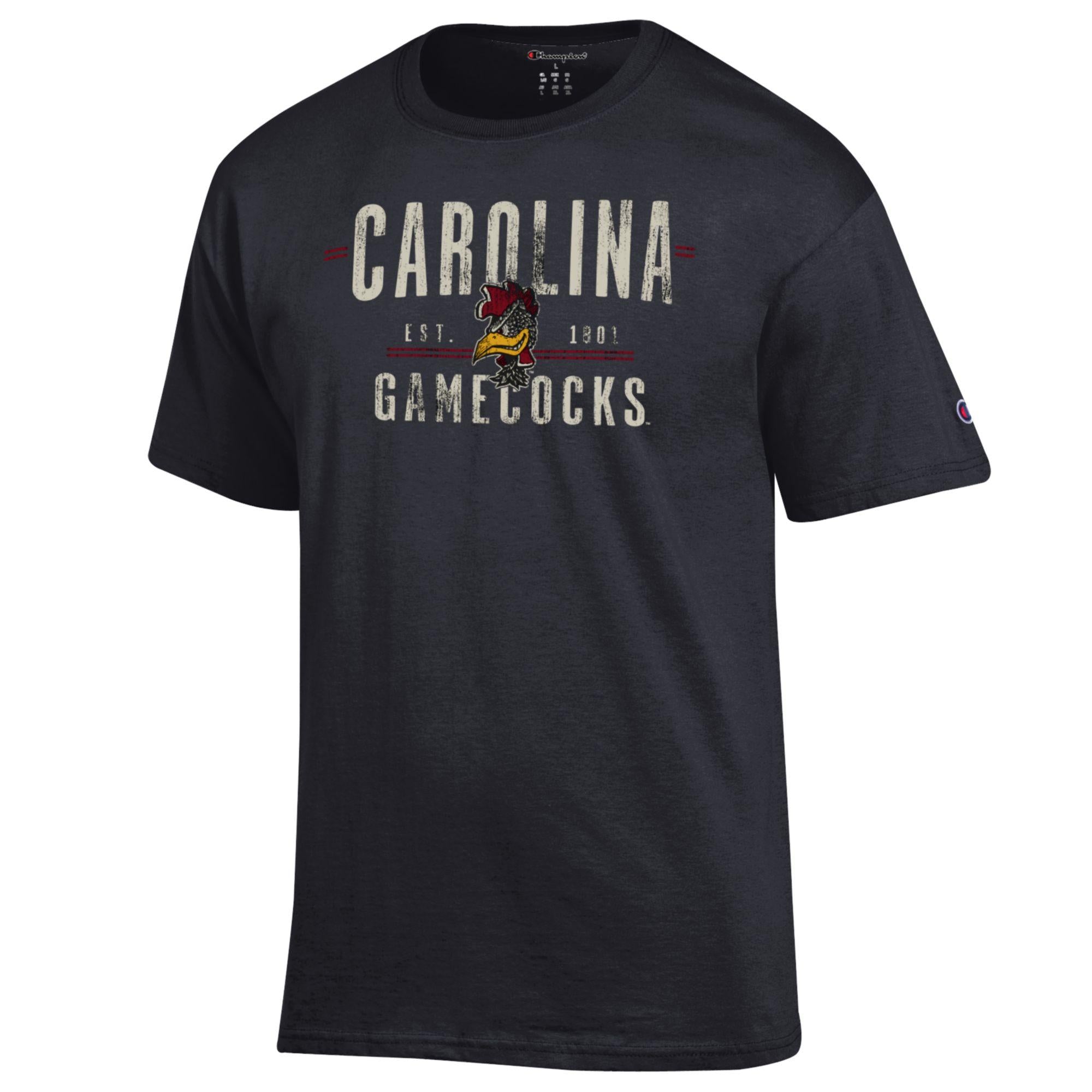 SOUTH CAROLINA GAMECOCKS BLACK VAULT 1801 TEE