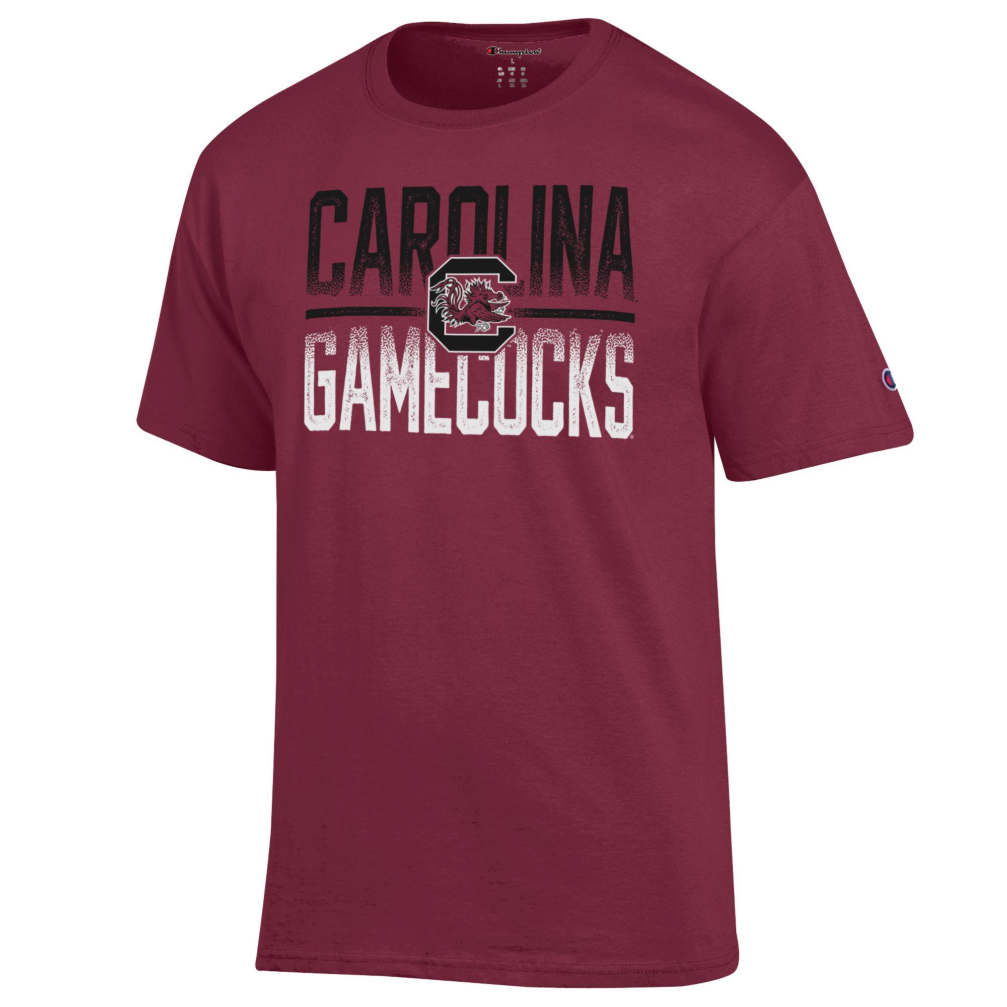 SOUTH CAROLINA GAMECOCKS GARNET BAR WITH BLOCK C TEE
