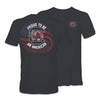 SOUTH CAROLINA GAMECOCKS BLACK PROUD AMERICAN WITH C BLOCK TEE