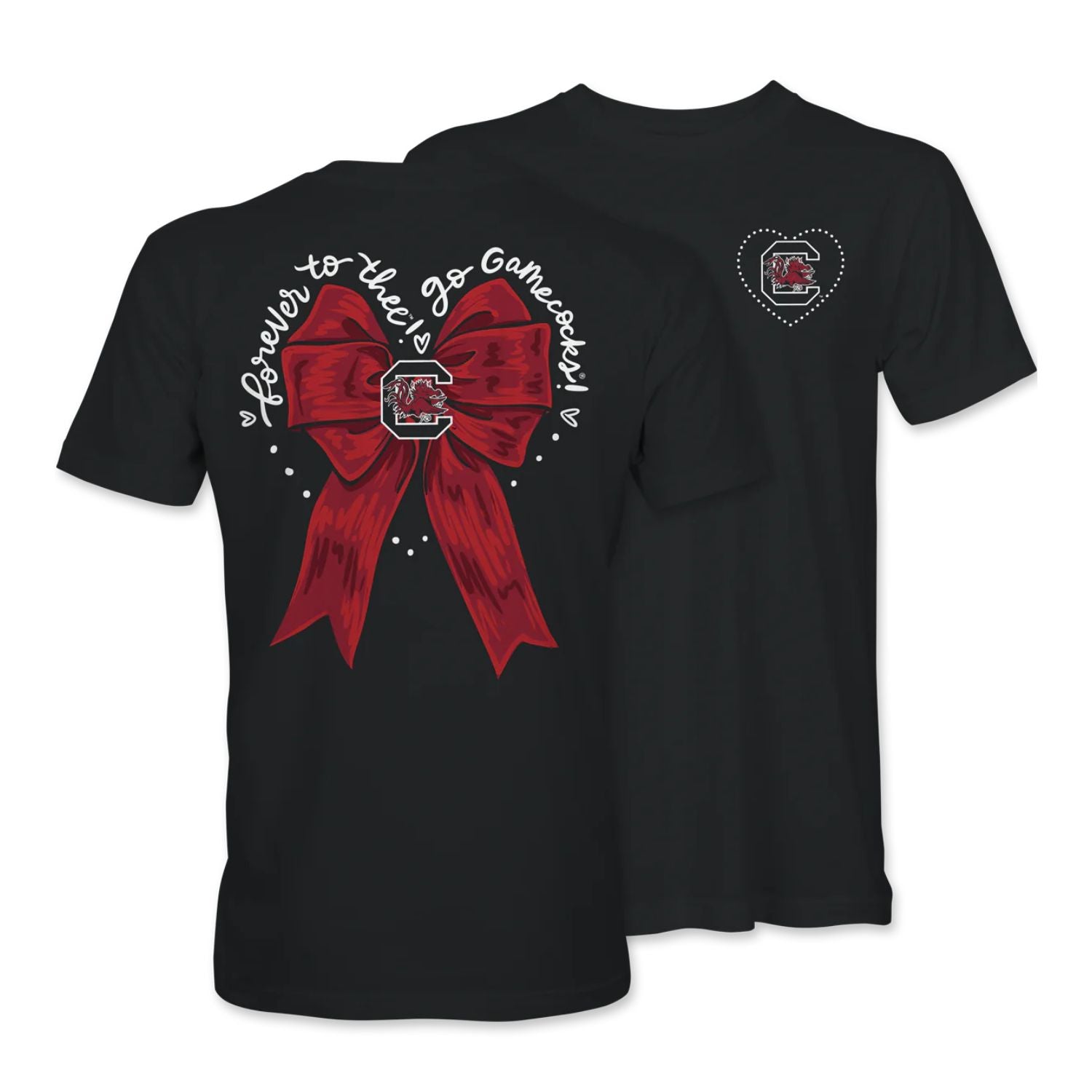 SOUTH CAROLINA GAMECOCKS BLACK FOREVER TO THEE BOW TEE