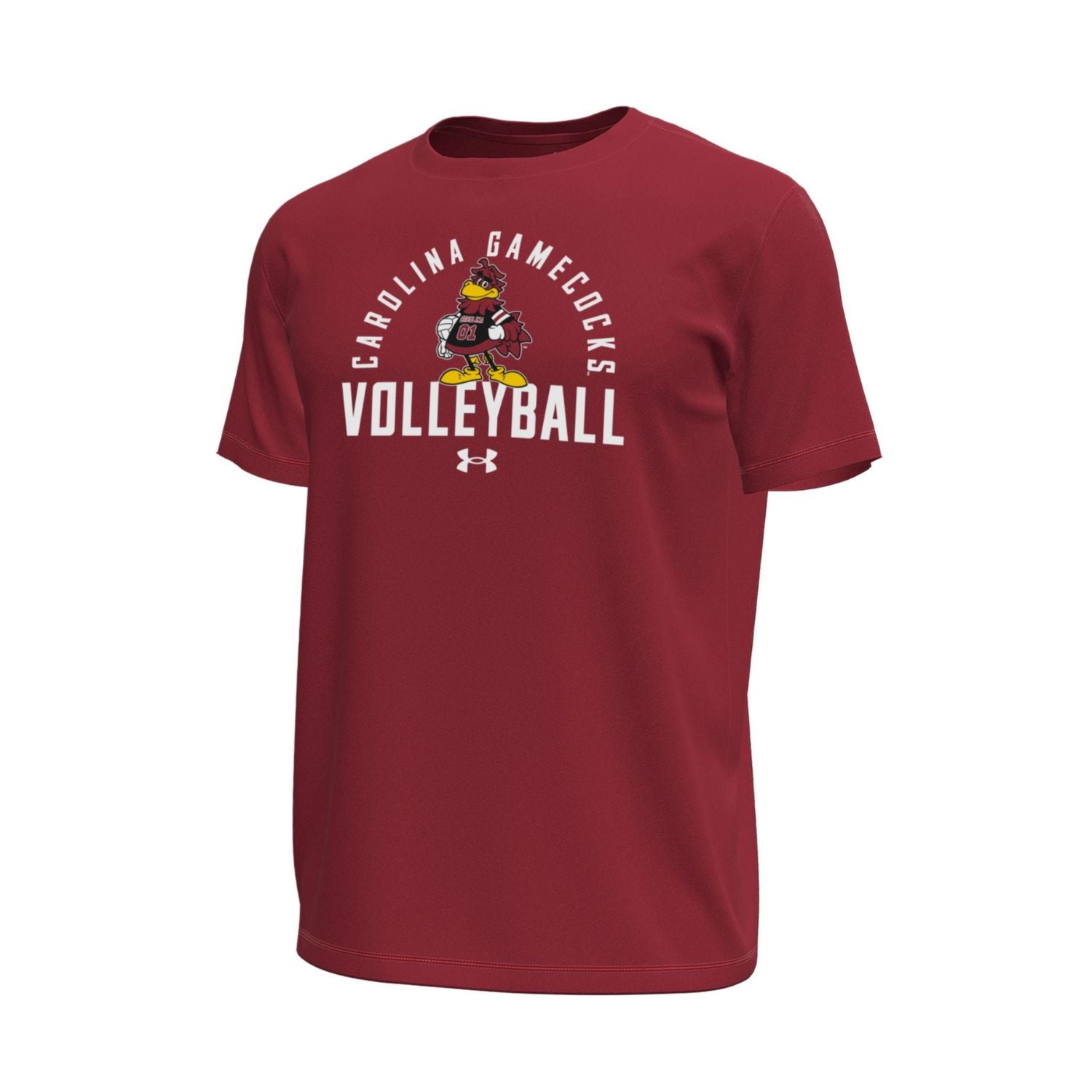 SOUTH CAROLINA GAMECOCKS GARNET COCKY VOLLEYBALL TEE
