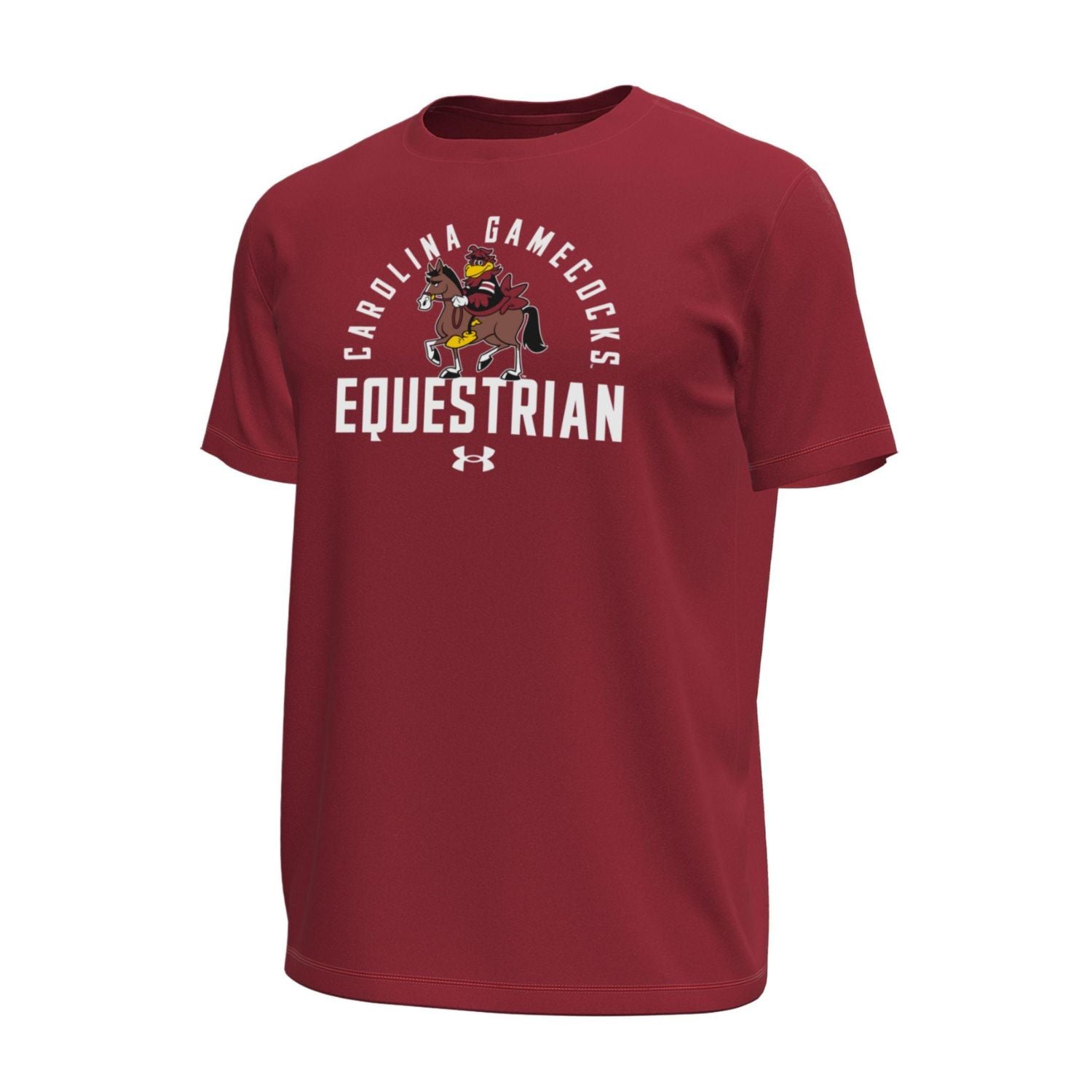 SOUTH CAROLINA GAMECOCKS GARNET COCKY EQUESTRIAN TEE