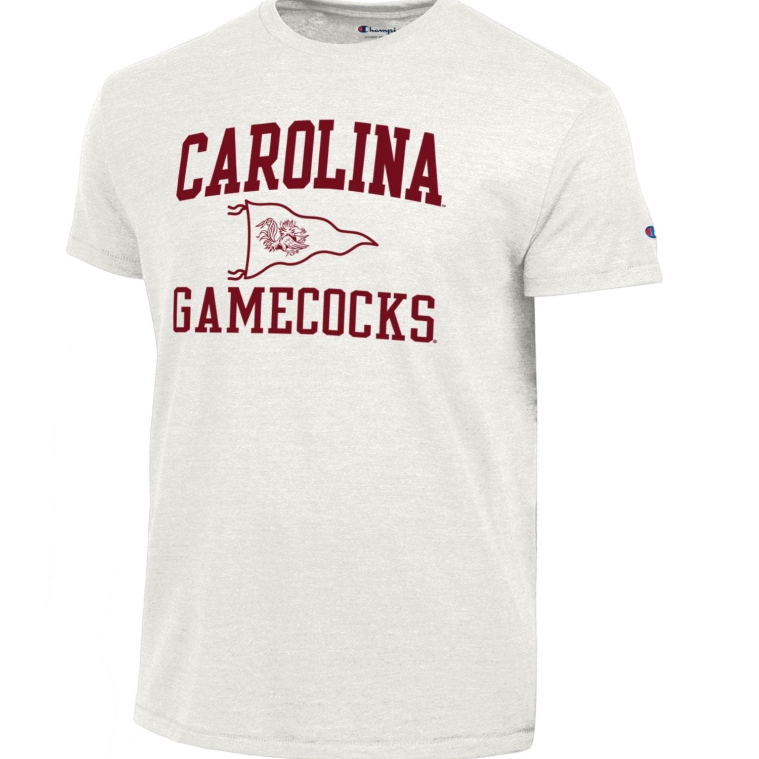 SOUTH CAROLINA GAMECOCKS CHAMPION IVORY GAMECOCK PENNANT TRI BLEND TEE